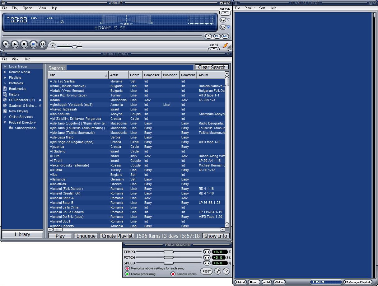WINAMP INSTRUCTIONS: Austin International Folk Dancers